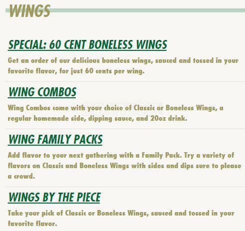 Where do you find the Wingstop menu with prices?