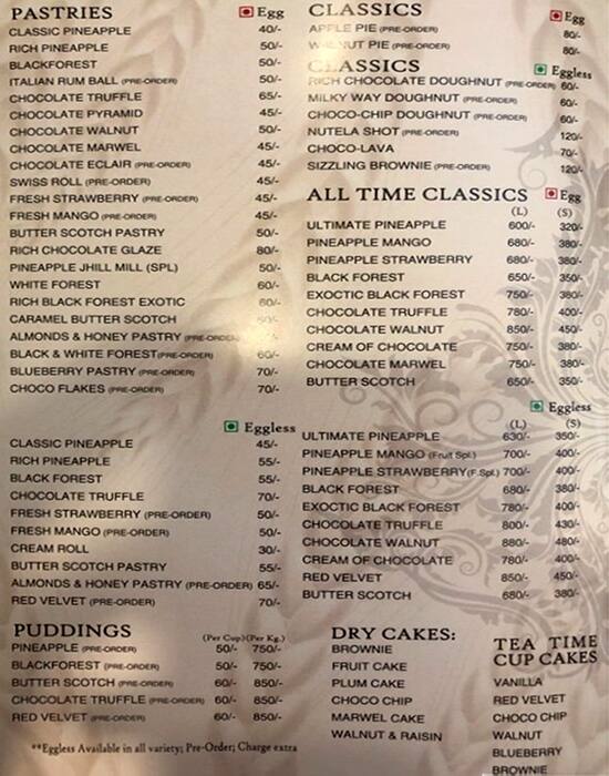 Menu at N'Pauls, New Delhi, Naraina Vihar