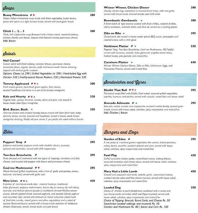 Menu at Olive Bistro, Gurugram, Shop 101