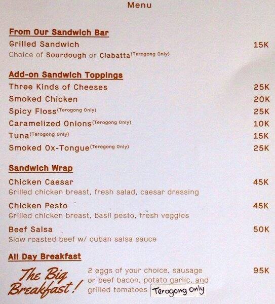 WoodPecker Coffee Menü, WoodPecker Coffee, Pondok Indah, Jakarta için