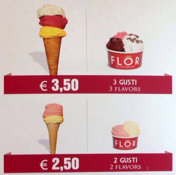 Menu de Flor Gelato