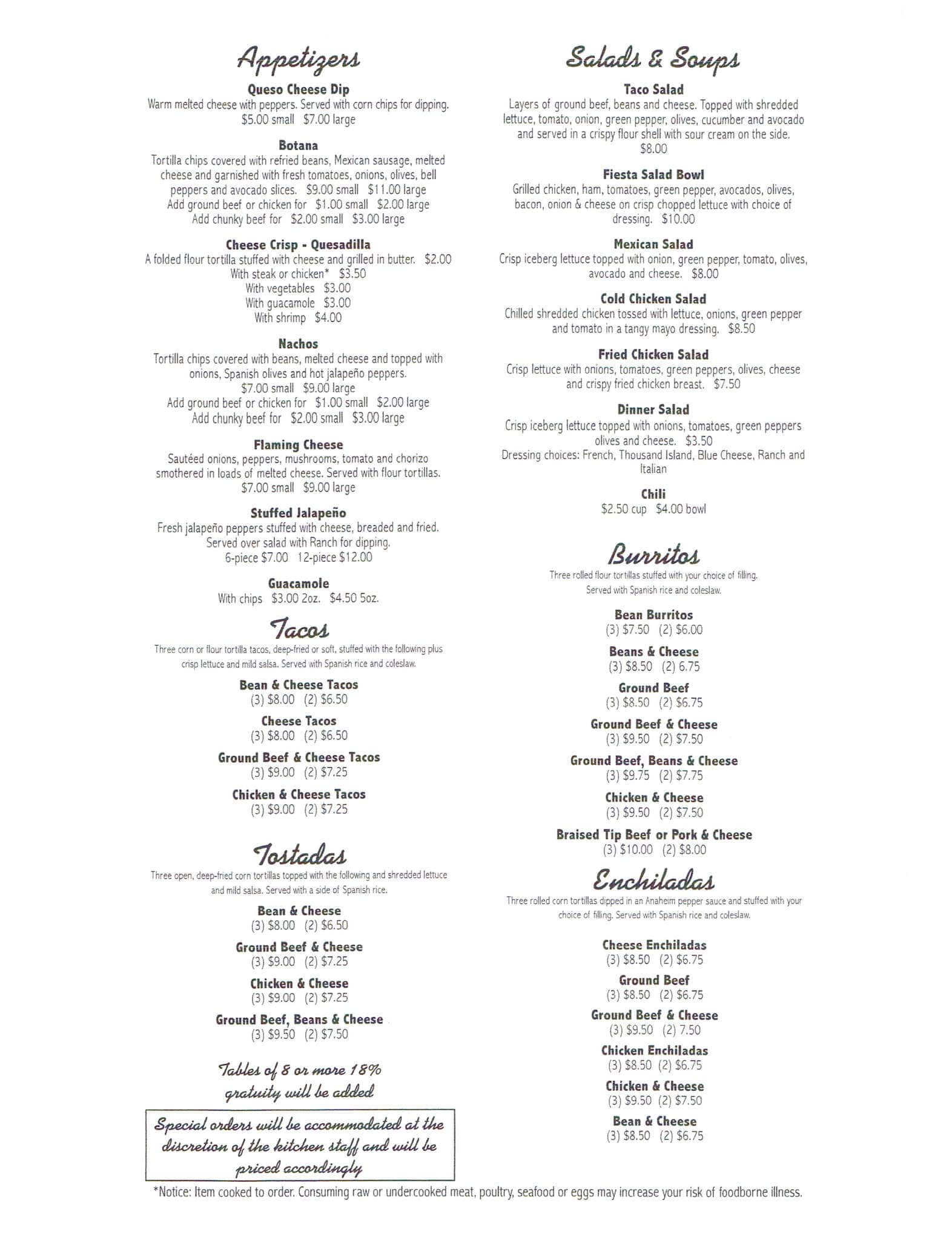 mexican-fiesta-ii-menu-menu-for-mexican-fiesta-ii-canton-detroit