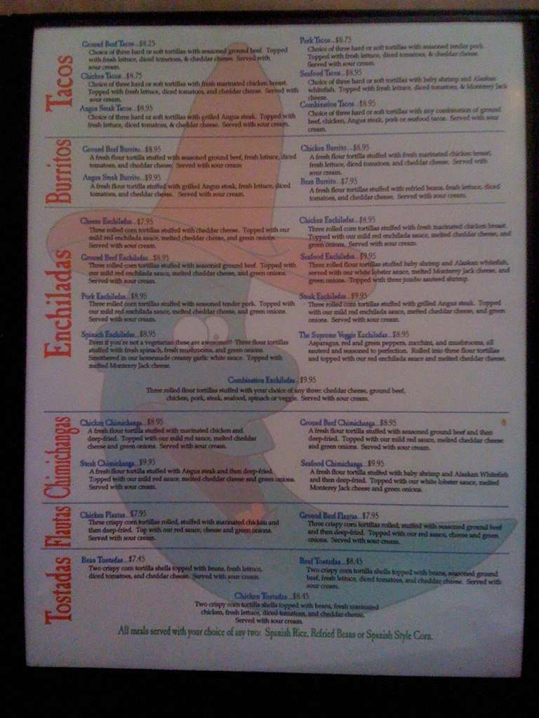 Senor Luna Menu, Menu for Senor Luna, Grafton, Milwaukee Urbanspoon