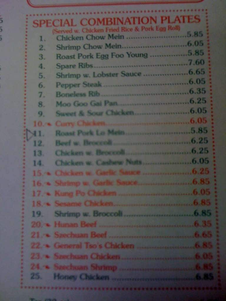 Chang An Restaurant Menu, Menu for Chang An Restaurant, Greenville, Greenville Urbanspoon/Zomato