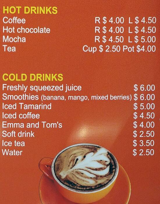 Menu at Smith & Deli cafe, Collingwood