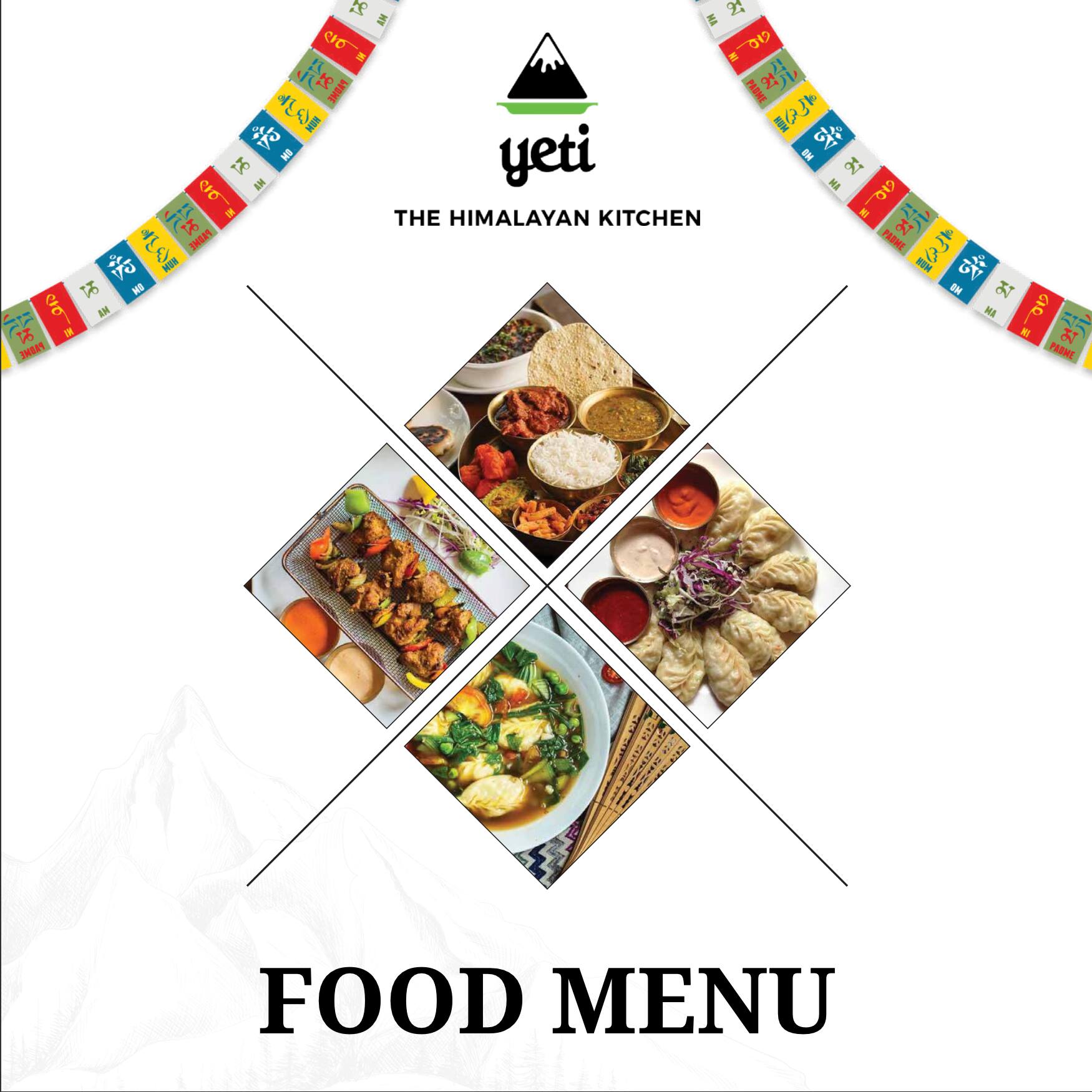 Yeti - The Himalayan Kitchen Menu, Menu for Yeti - The Himalayan Kitchen,  Cross Point Mall, Gurgaon, Delhi NCR