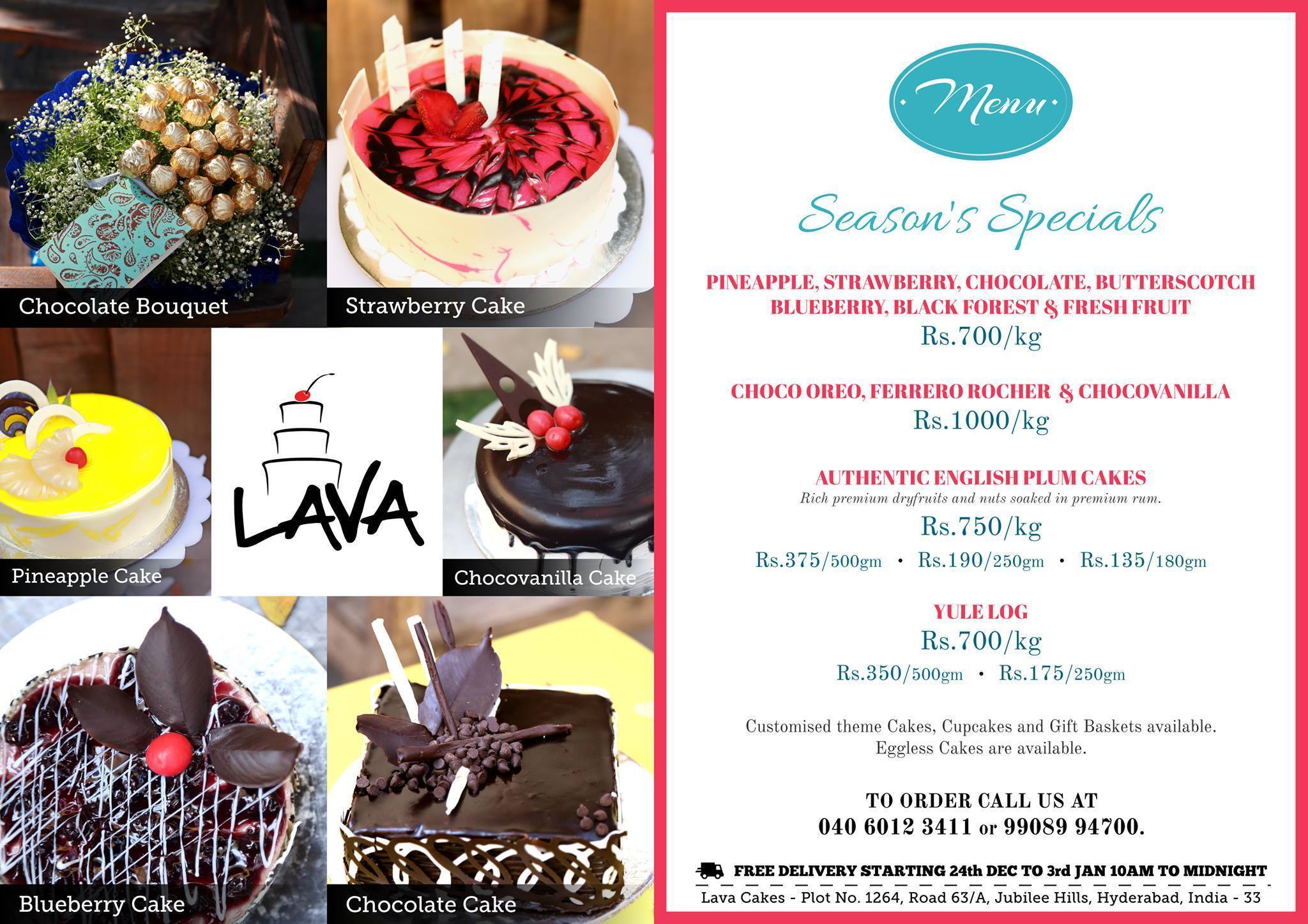 Lava menu, Menu restauracji Lava, Jubilee Hills, Hyderabad Zomato