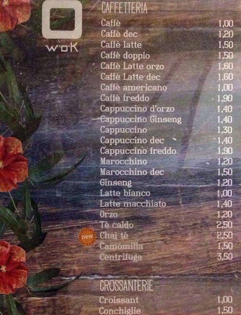 Menu di Wok 