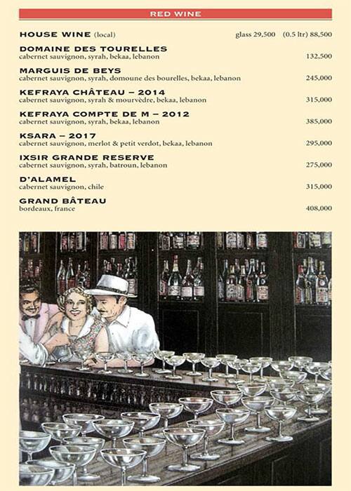 Pacifico menu