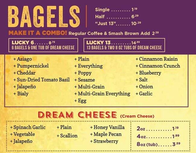 Bagel 13 Menu, Menu for Bagel 13, Port St John, Melbourne Urbanspoon