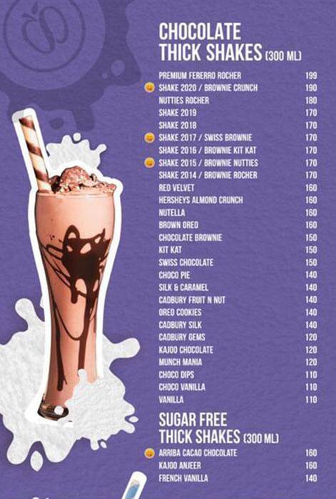Santushti Shakes & More menu