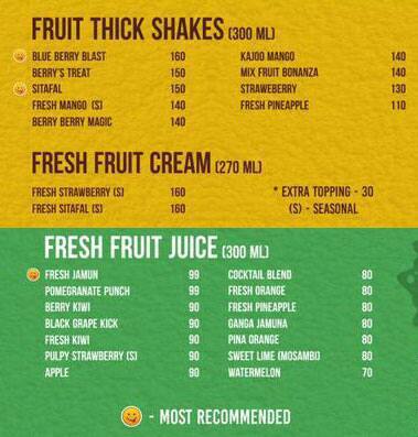 Santushti Shakes & More menu