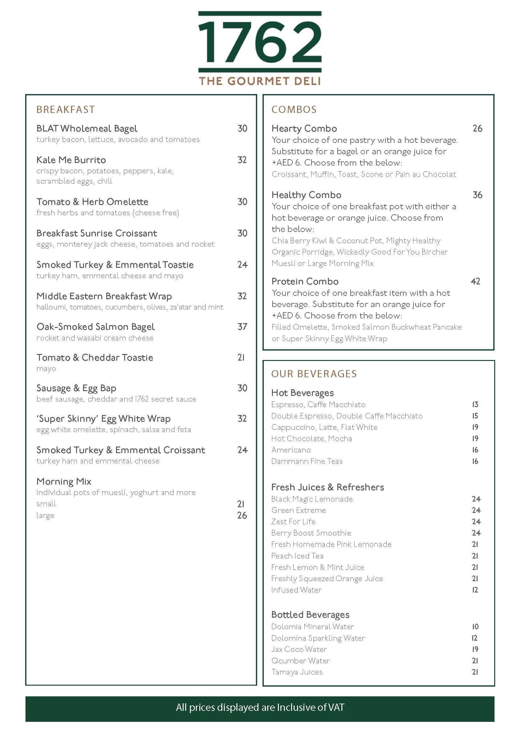 1762 the gourmet deli co menu zomato