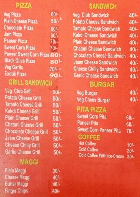 Cafe Bite menu