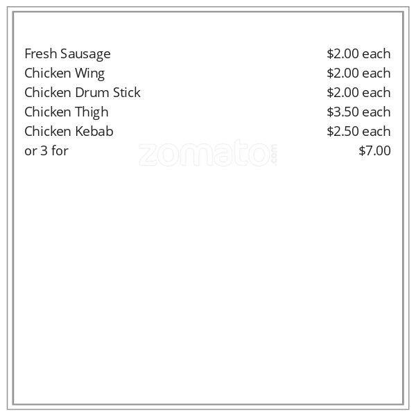 Menu at Jack's Bakery, Lower Hutt, 9 Hardy St