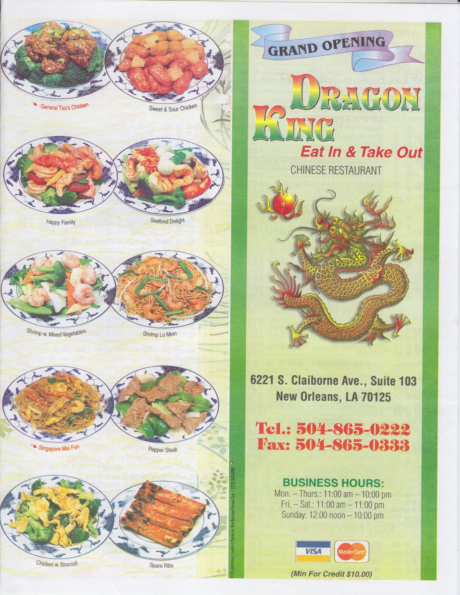dragon king restaurant cathedral city