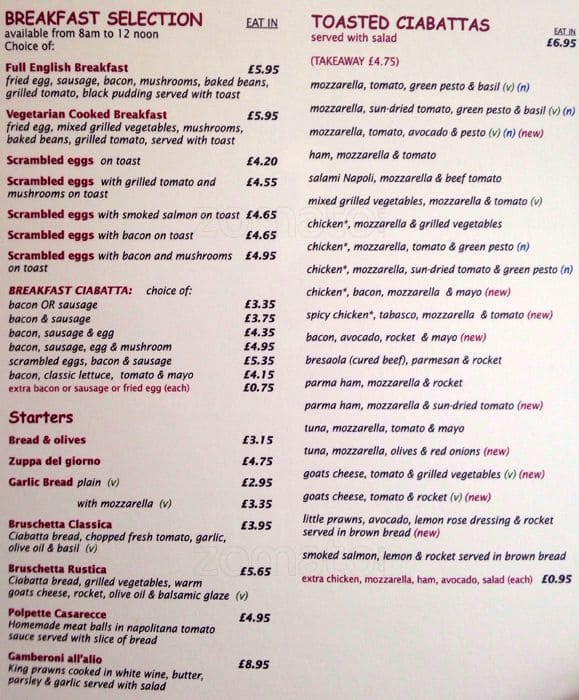 Little Italy Menu, Menu for Little Italy, Cobham, London Zomato UK