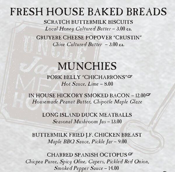 Uncle Jack's Meat House Menu Urbanspoon/Zomato