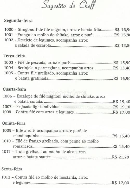 Padaria SK cardápio