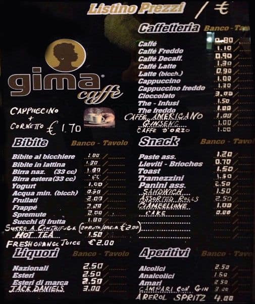 Menu di PICCOLO BAR DI HUANG YAN 