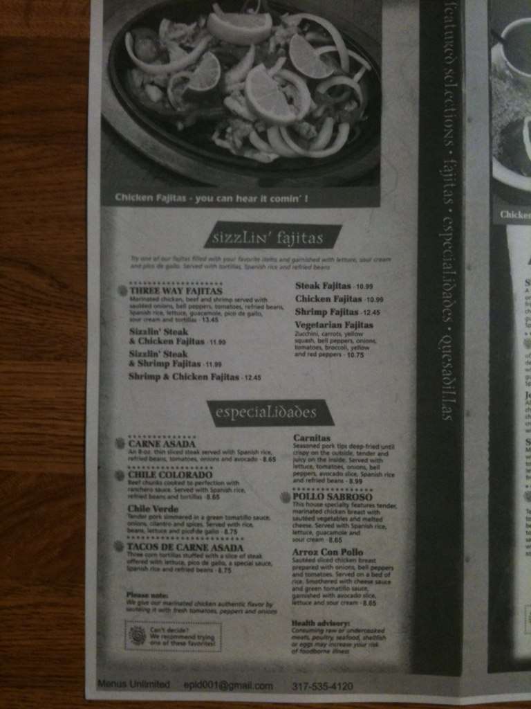 Tequila Sunrise Mexican Restaurant Menu Urbanspoon/Zomato