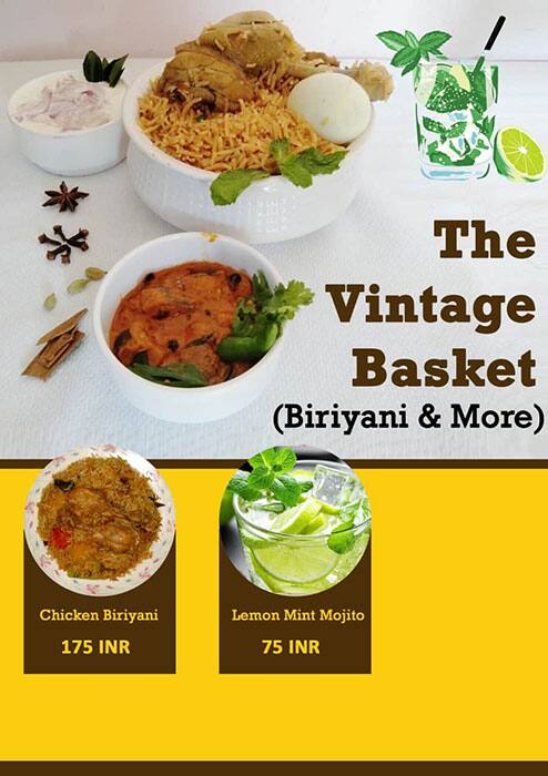 Menu Of The Vintage Basket - Biriyani & More, Medavakkam, Chennai