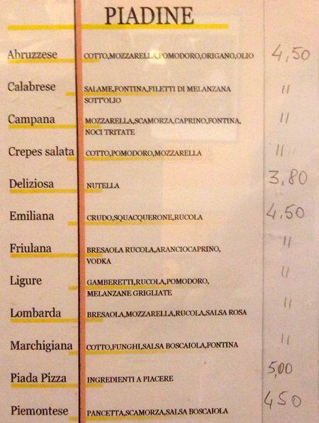 Menu di Caffe Ristretto 