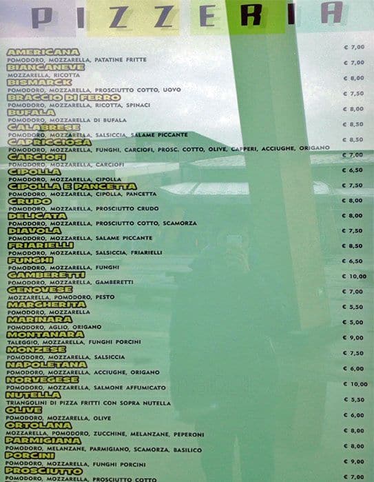 Menu di Tradizione Italiana 