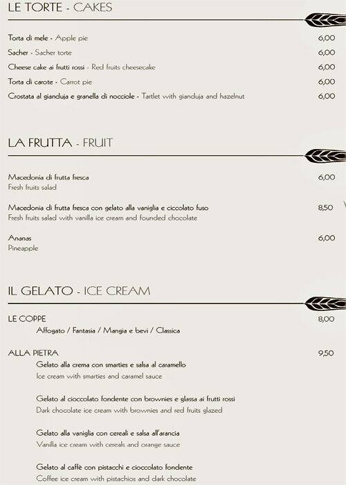 Menu di Granaio 