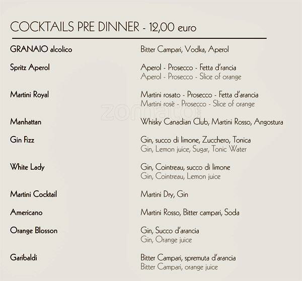 Menu di Granaio 