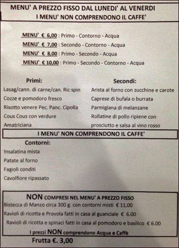 Menu di cibare 