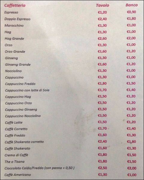 Menu di cibare 