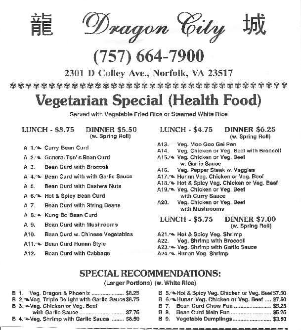 dragon city menu coolidge