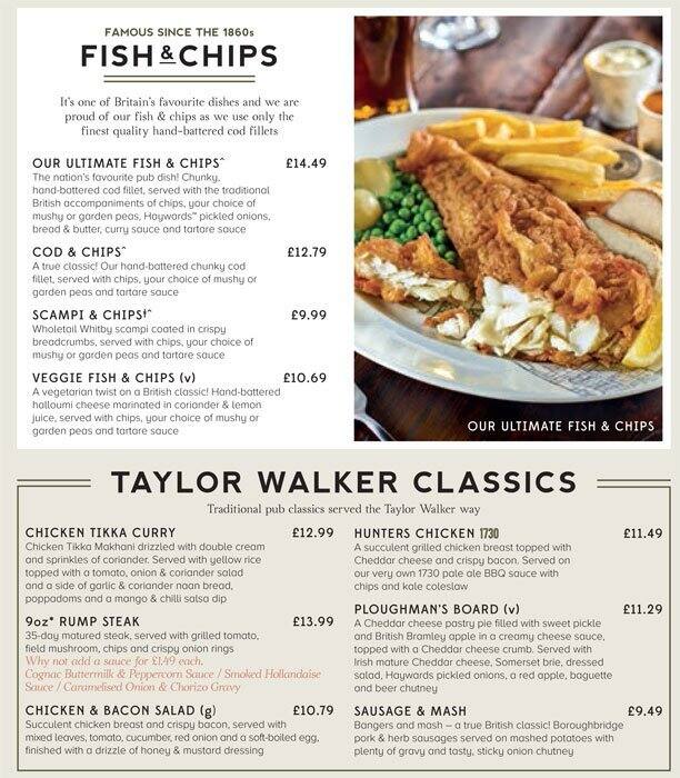 Menu at Blue Posts pub & bar, London, 28 Rupert Street