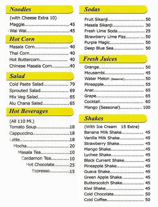 Biriyani Street menu