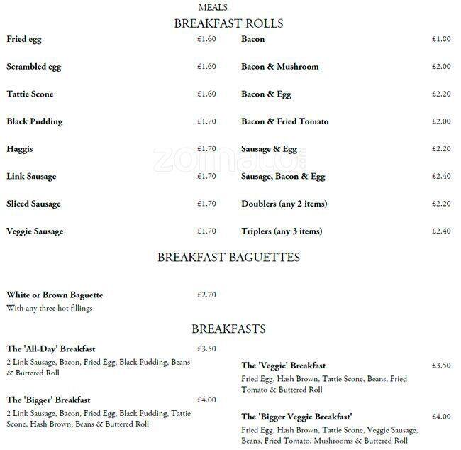 Snax Cafe Menu, Menu for Snax Cafe, New Town, Edinburgh Zomato UK