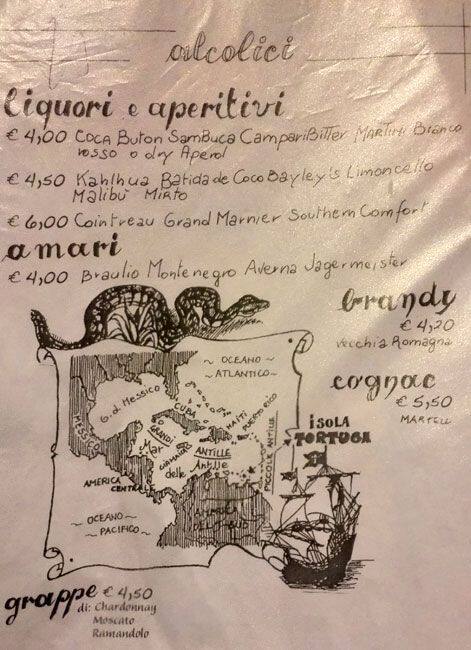 Menu di Tortuga 