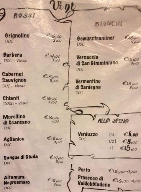 Menu di Tortuga 
