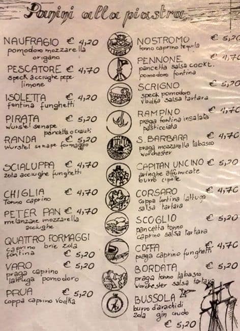 Menu di Tortuga 