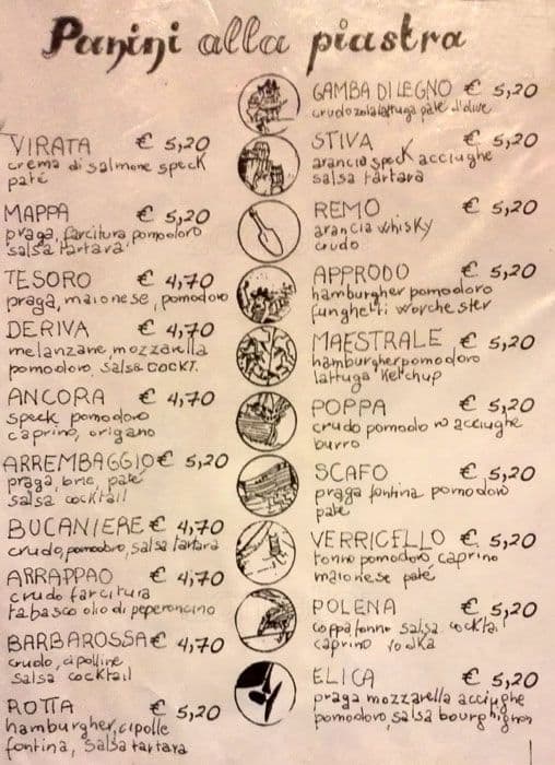 Menu di Tortuga 