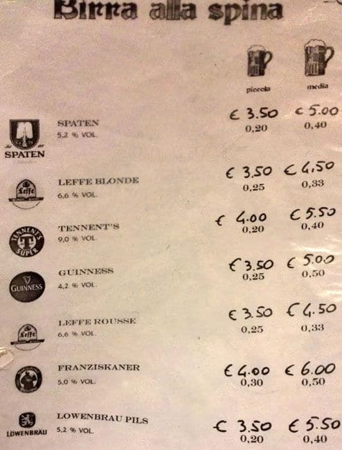 Menu di Tortuga 