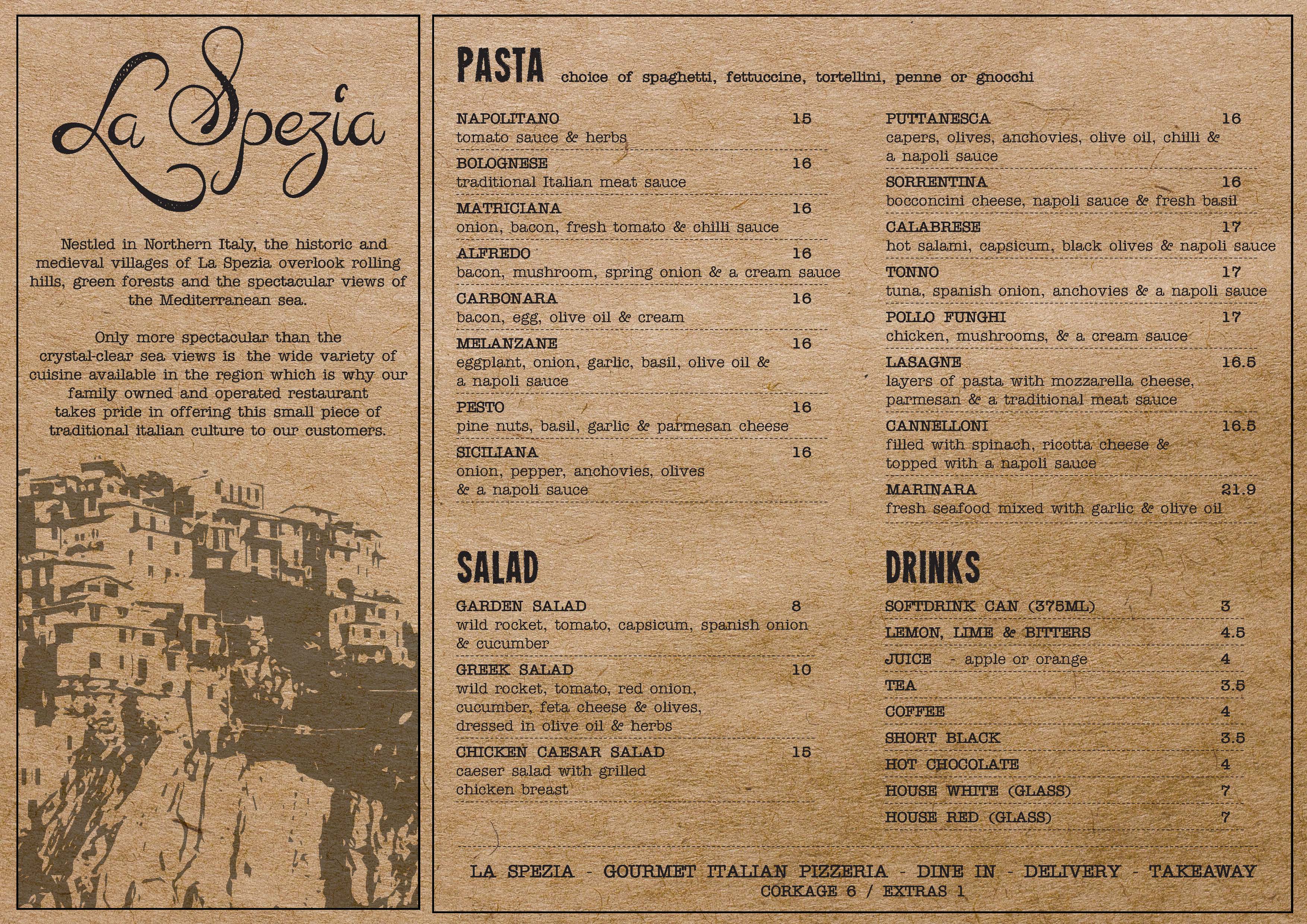 La Spezia Menu, Menu for La Spezia, Essendon, Melbourne Urbanspoon/Zomato