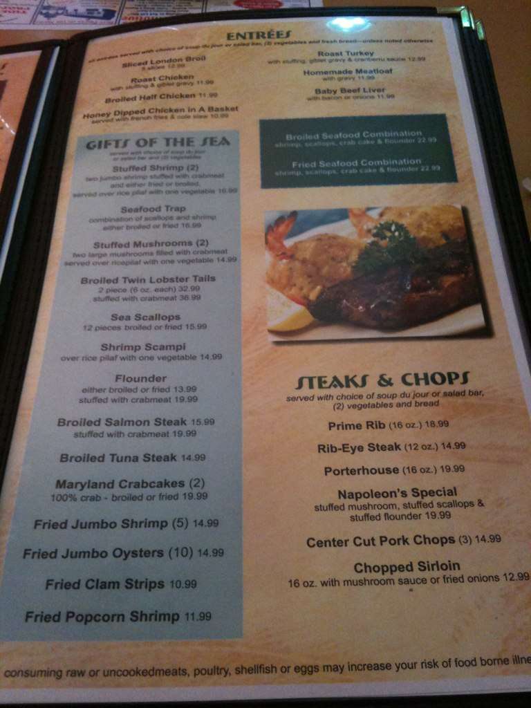 Menu at Cambridge Diner restaurant, Cambridge