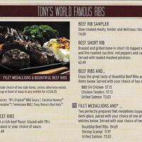 Tony Roma S Menu Menu For Tony Roma S Mid Valley City Kuala Lumpur