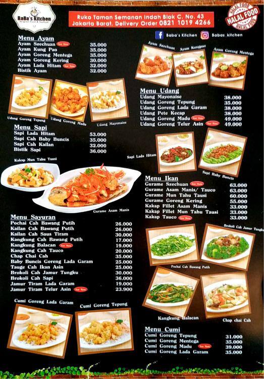 Baba S Kitchen Menu Menu For Baba S Kitchen Daan Mogot Jakarta