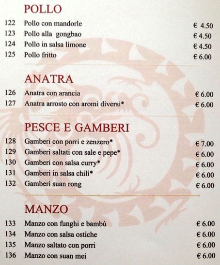 Menu di Dragon 