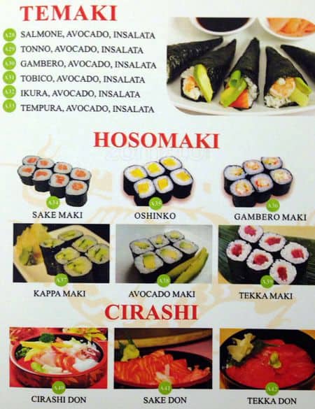 Menu di Dragon 