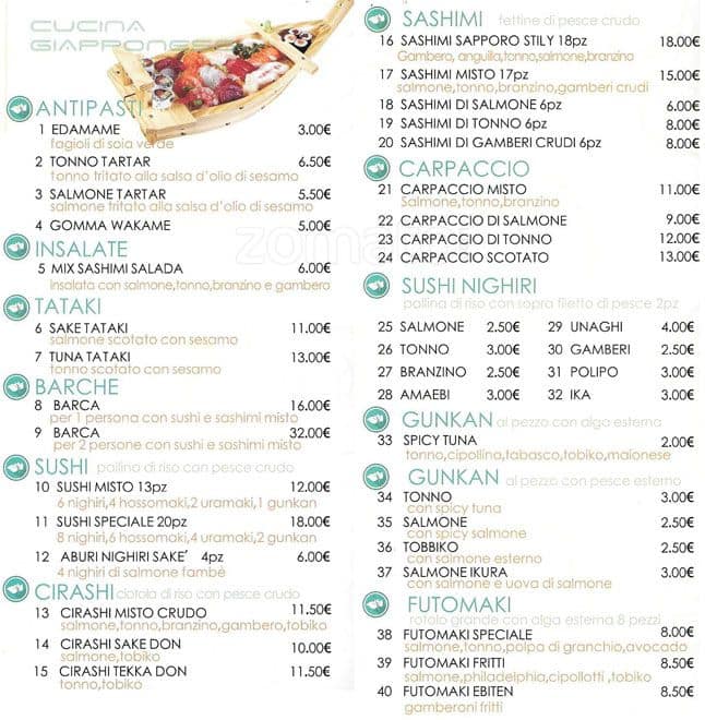 Menu di Dragon 
