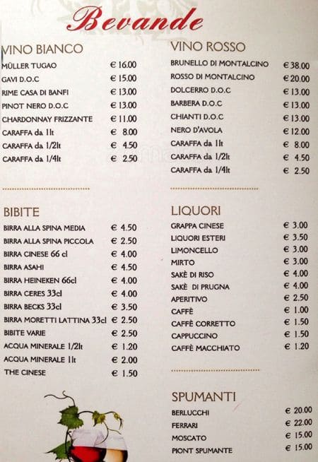 Menu di Dragon 