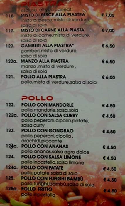 Menu di Dragon 